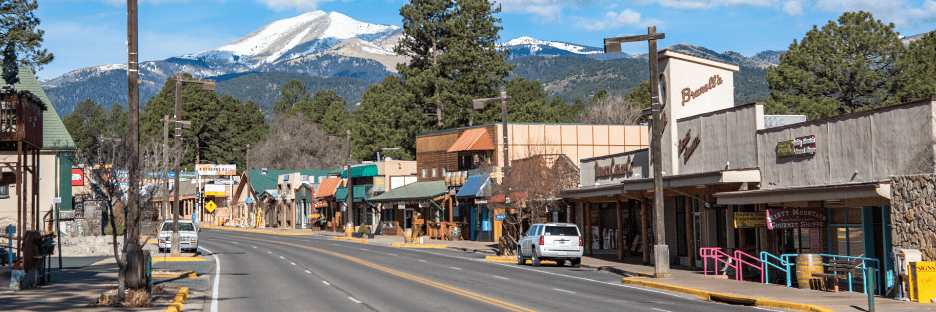 Midtown Ruidoso with Mountain in the background